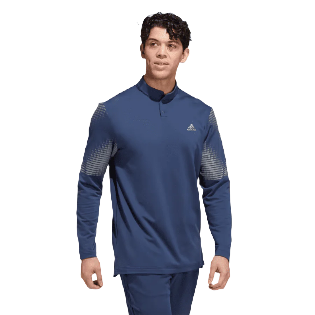 Adidas Statement COLD.RDY Long Sleeve Polo Shirt - Navy