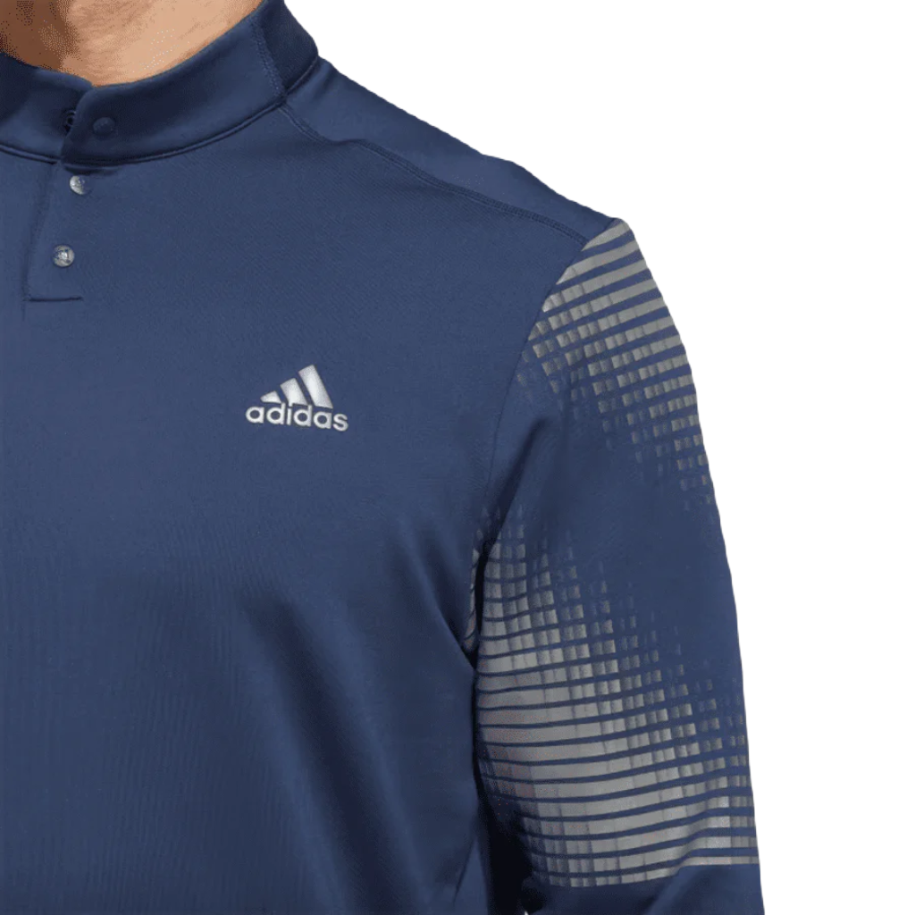 Adidas Statement COLD.RDY Long Sleeve Polo Shirt - Navy