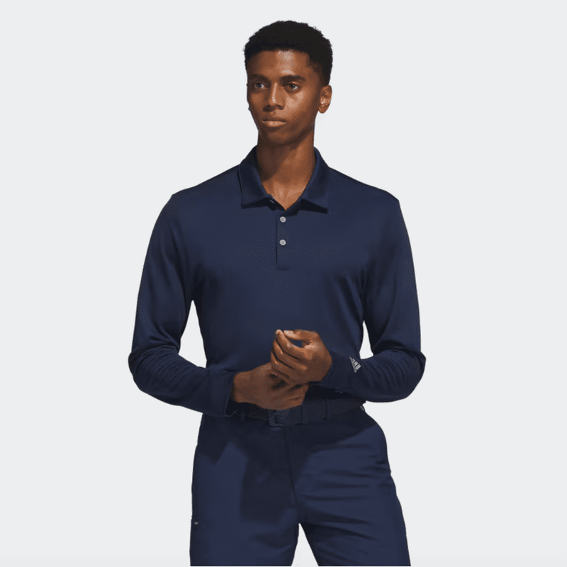 Adidas Long Sleeve Polo Shirt - Navy