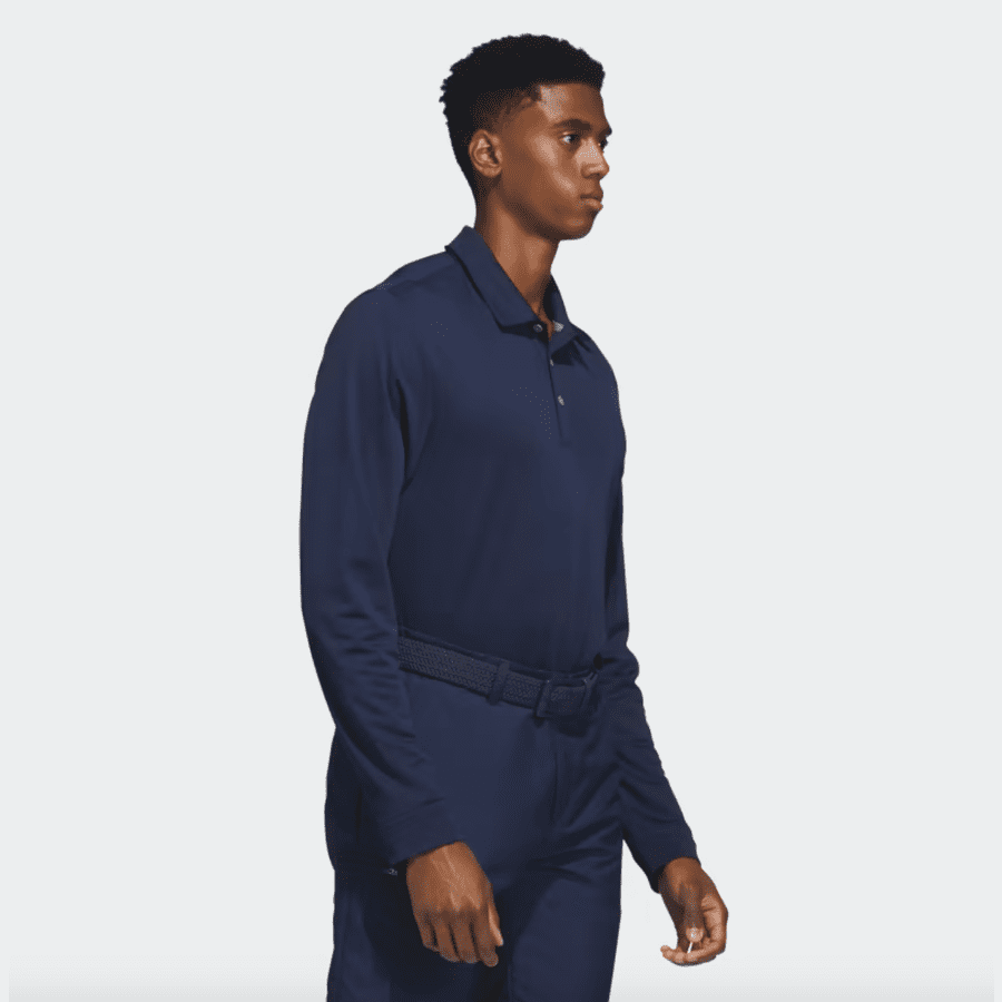 Adidas Long Sleeve Polo Shirt - Navy