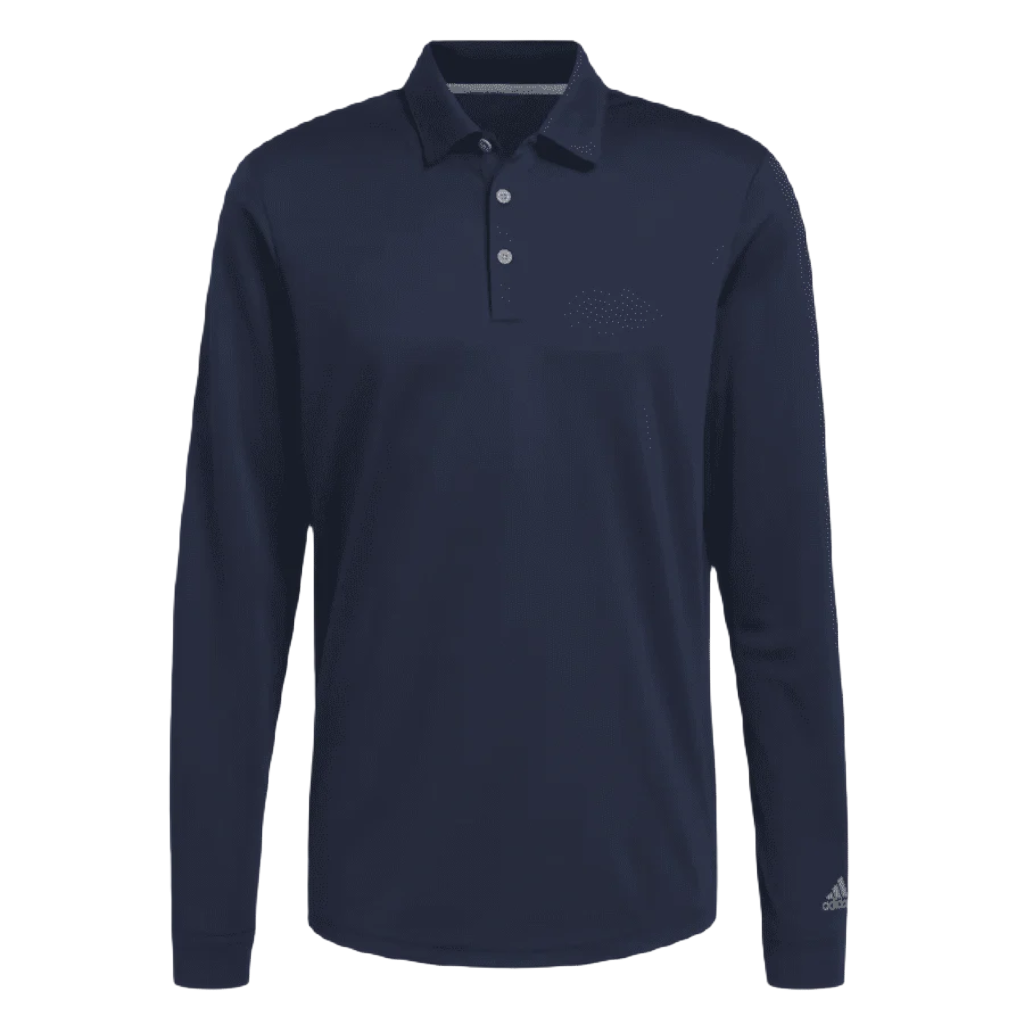 Adidas Long Sleeve Polo Shirt - Navy