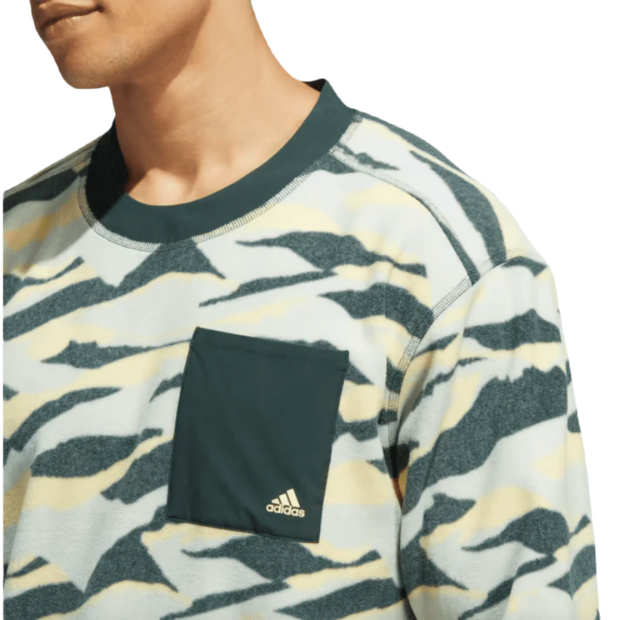 Adidas street deals crew sweatshirt khaki