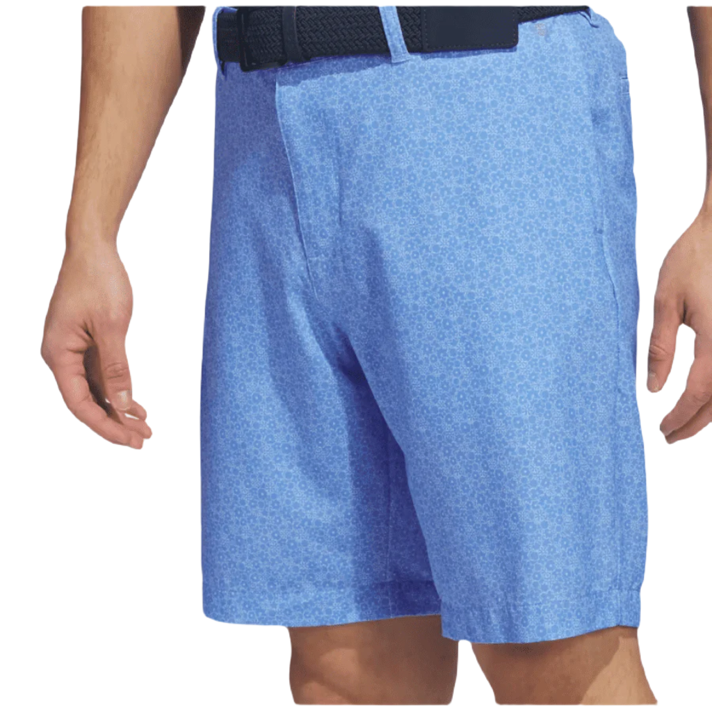 Adidas Ultimate365 9-Inch Printed Golf Shorts - Blue