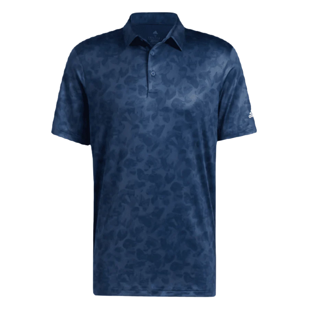 Adidas Prisma-Print Polo Shirt - Navy