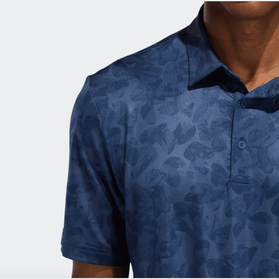 Adidas Prisma-Print Polo Shirt - Navy