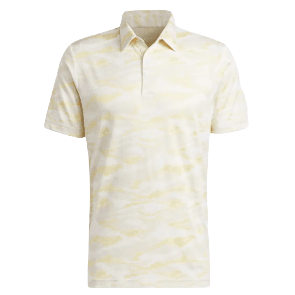 Adidas Horizon-Print Golf Polo Shirt - White