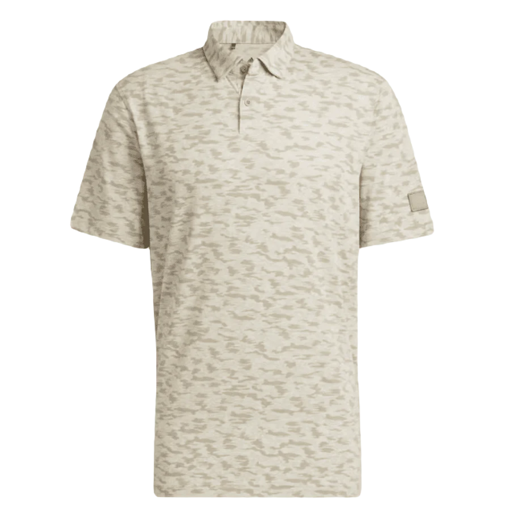 Adidas Go-To Camo-Print Golf Polo Shirt - Beige