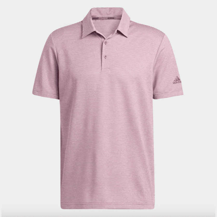 Adidas Ottoman Stripe Polo Shirt - Burgundy