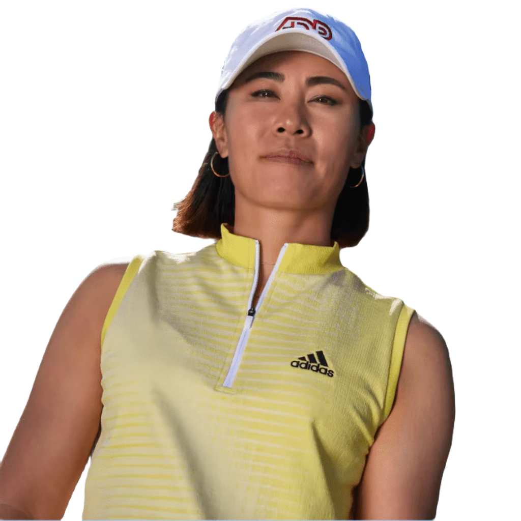 Adidas Ladies Primeknit Sleeveless Golf Polo Shirt - Yellow