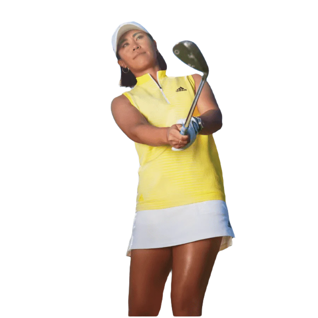 Adidas Ladies Primeknit Sleeveless Golf Polo Shirt - Yellow