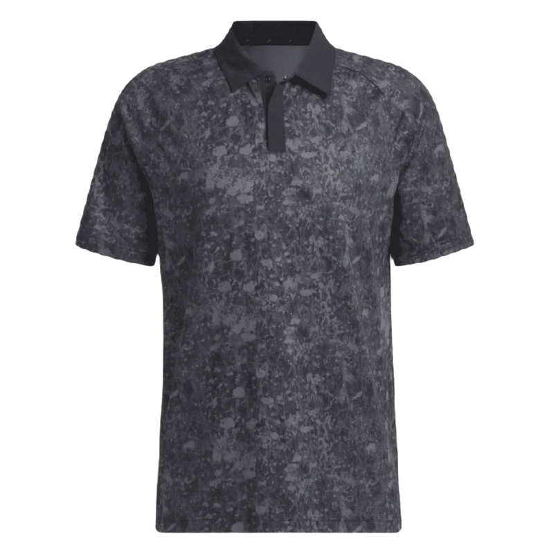 Adidas Mesh Ultimate365 Tour Print Golf Polo Shirt - Black
