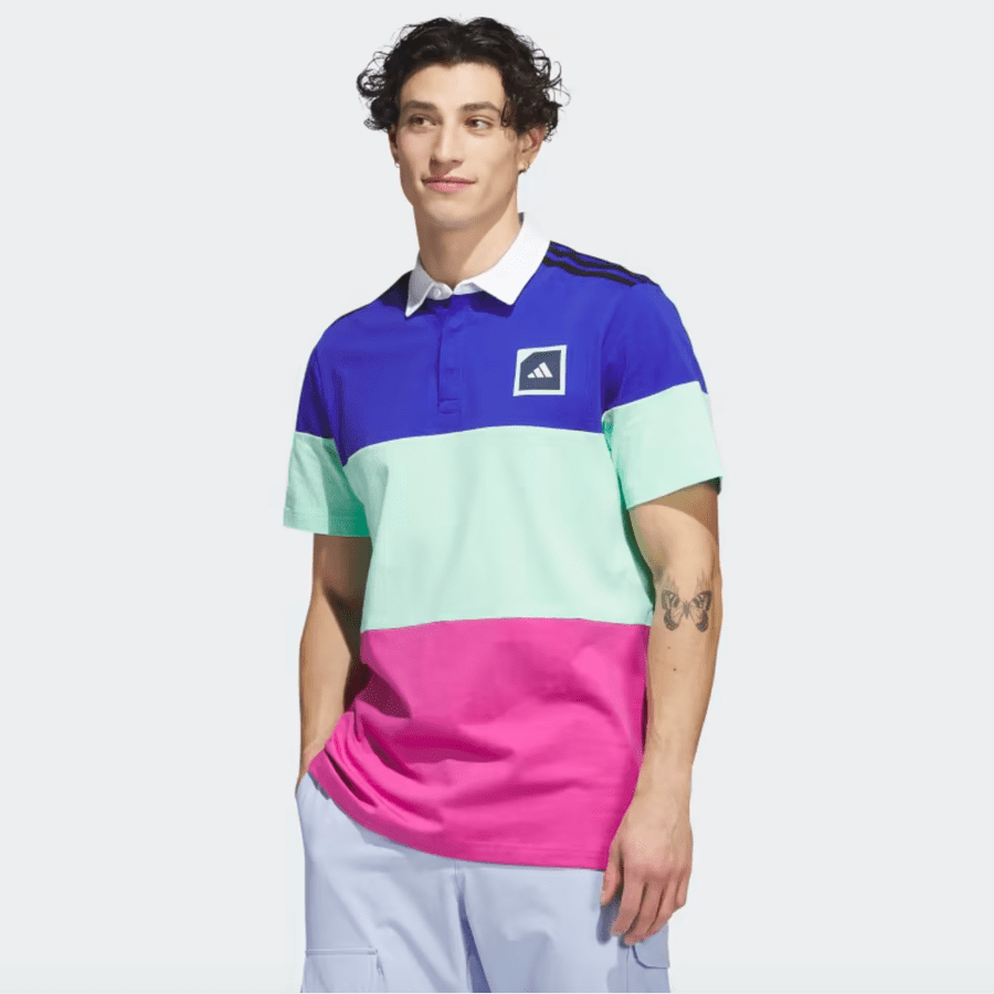 Adicross Block Golf Polo Shirt - Blue
