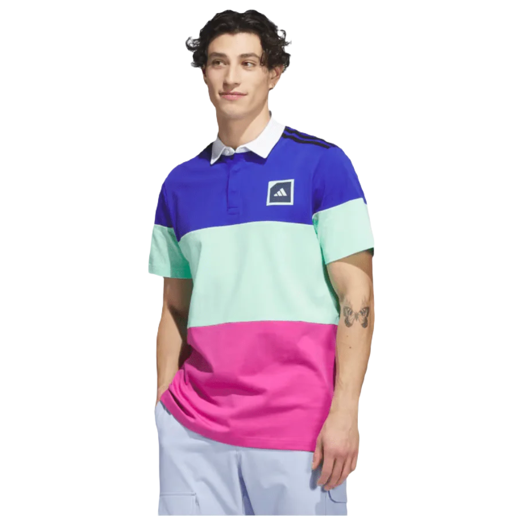 Adicross Block Golf Polo Shirt - Blue