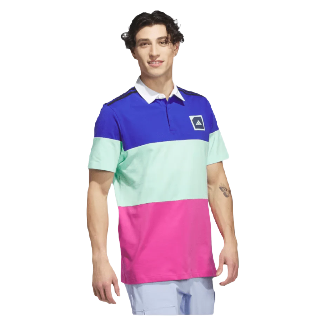 Adicross Block Golf Polo Shirt - Blue