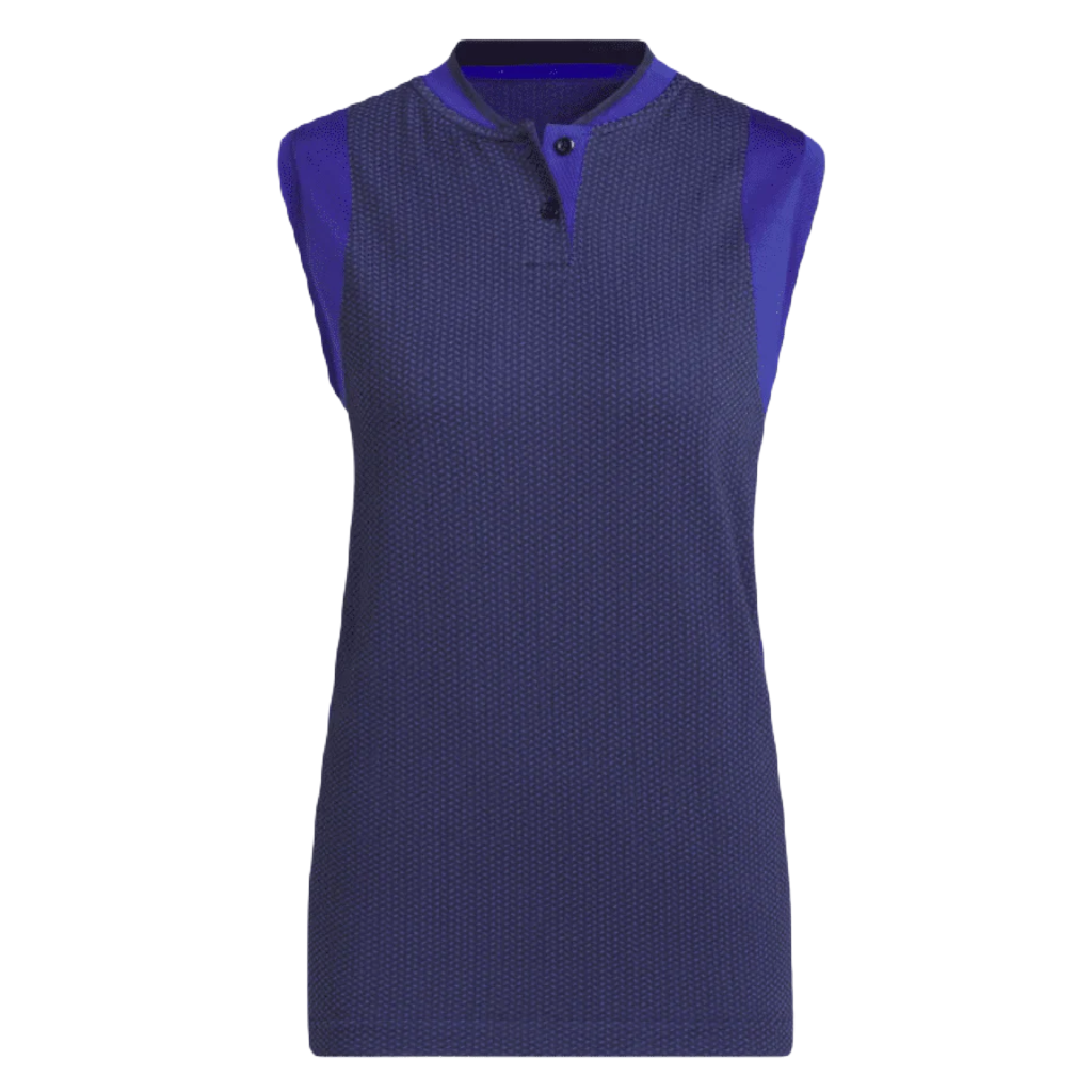 Adidas Ladies Ultimate365 Tour Sleeveless Golf Shirt - Blue