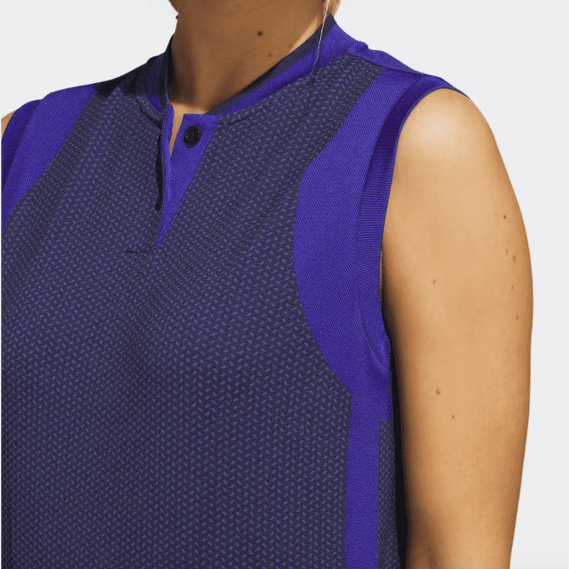 Adidas Ladies Ultimate365 Tour Sleeveless Golf Shirt - Blue