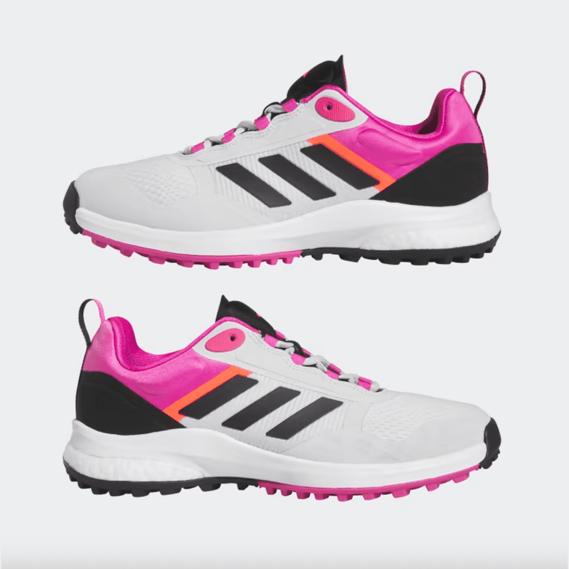 Adidas Ladies Zoysia Golf Shoes - Grey/Pink
