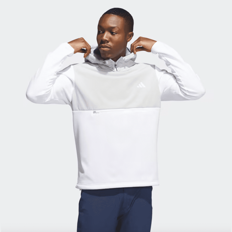 Adidas Men's Textured Anorak - White