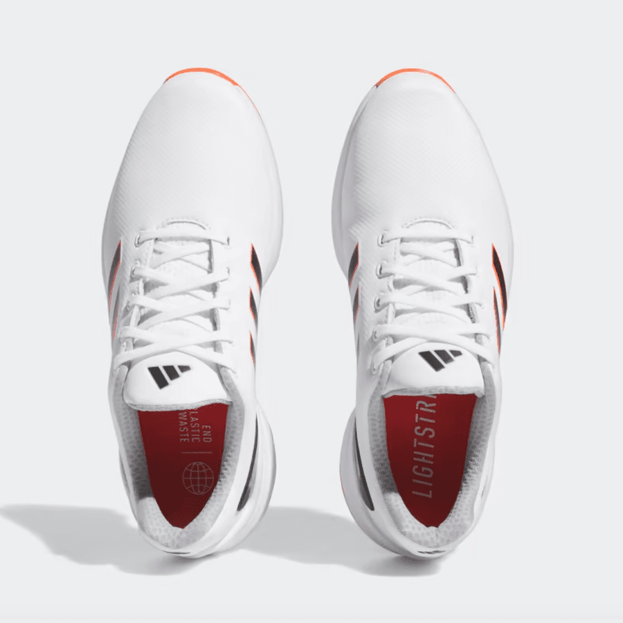 Adidas ZG23 Golf Shoes - White/Orange | Free Shipping Nationwide