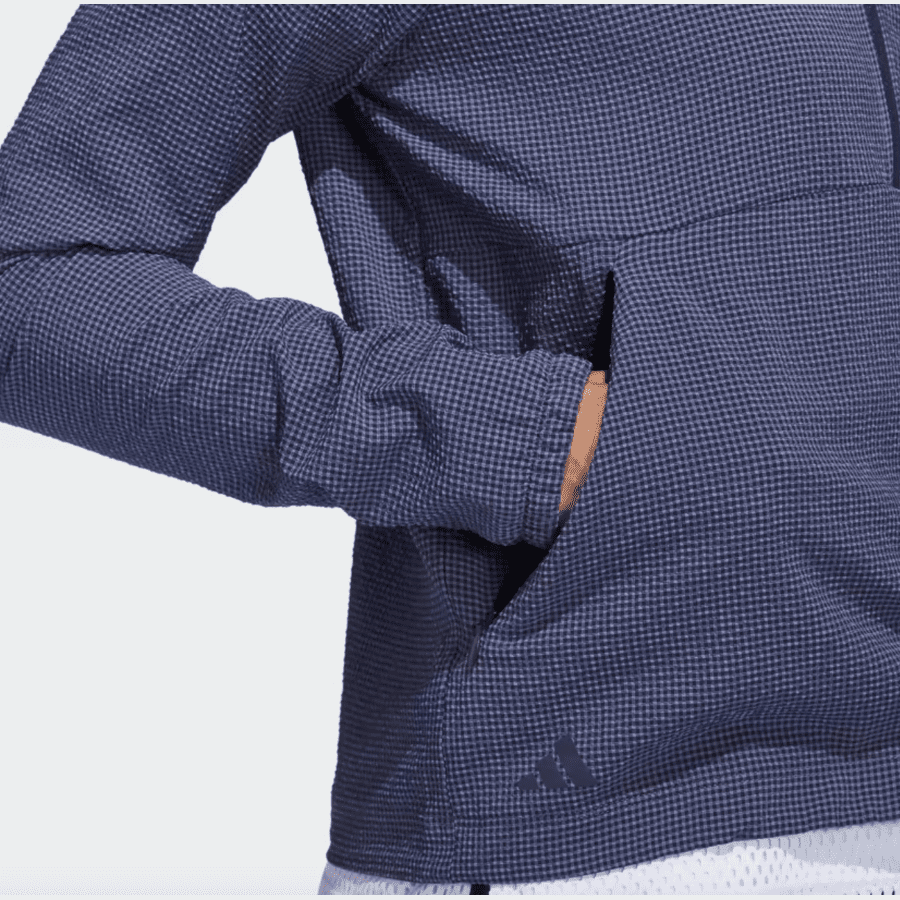 Adidas Ladies Seersucker 1 4 Zip Golf Hoodie Navy Free Shippi