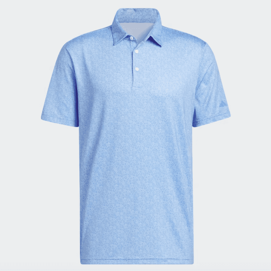Adidas 2023 Ultimate365 Allover Print Golf Shirt - Blue