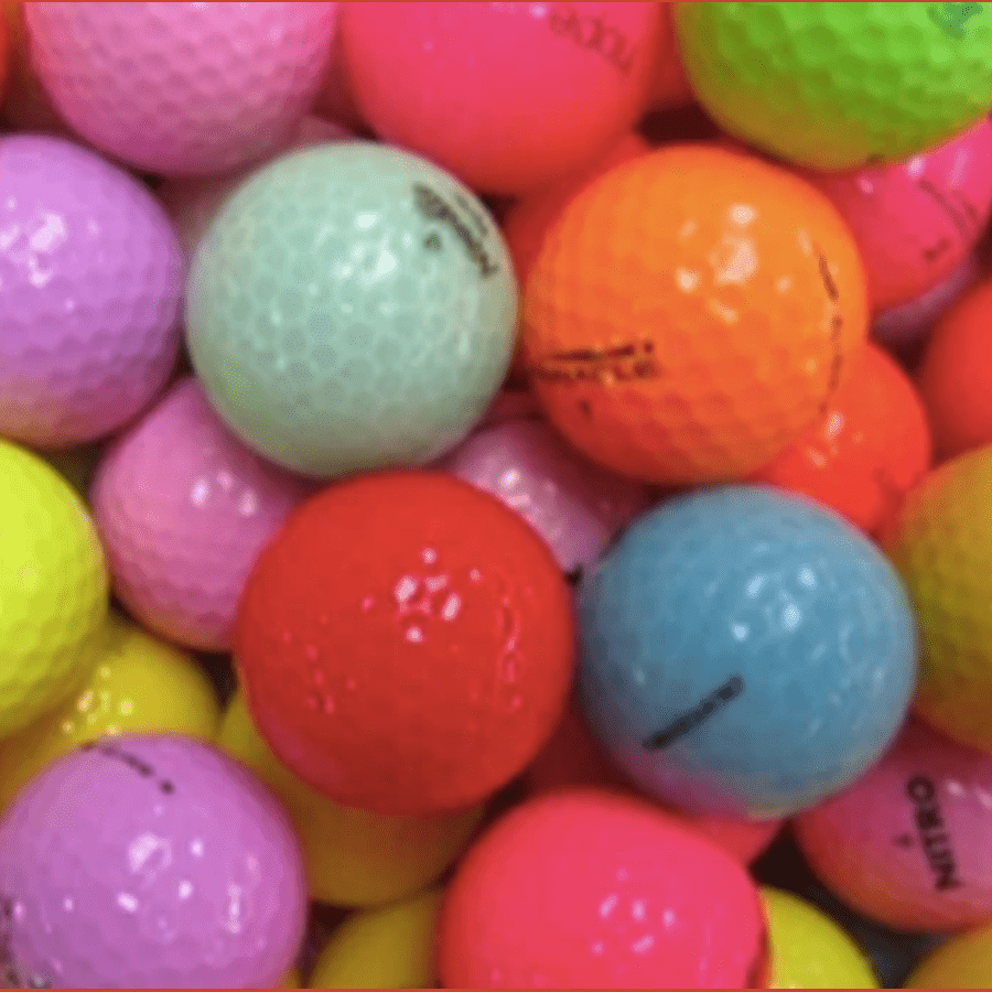 36 Assorted Color Mix Golf Balls - Recycled 5A/4A
