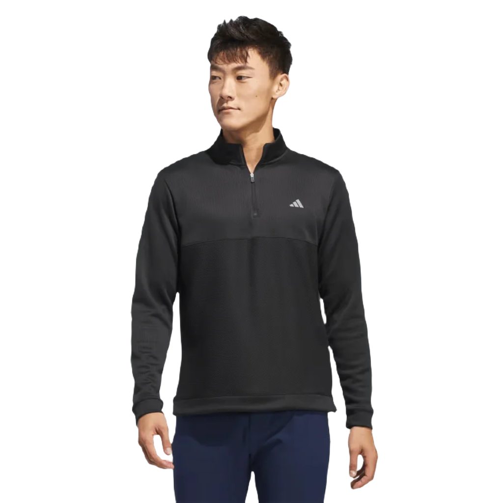 Adidas Ultimate365 Textured Quarter-Zip Top - Black