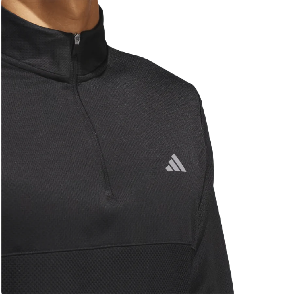 Adidas Ultimate365 Textured Quarter-Zip Top - Black