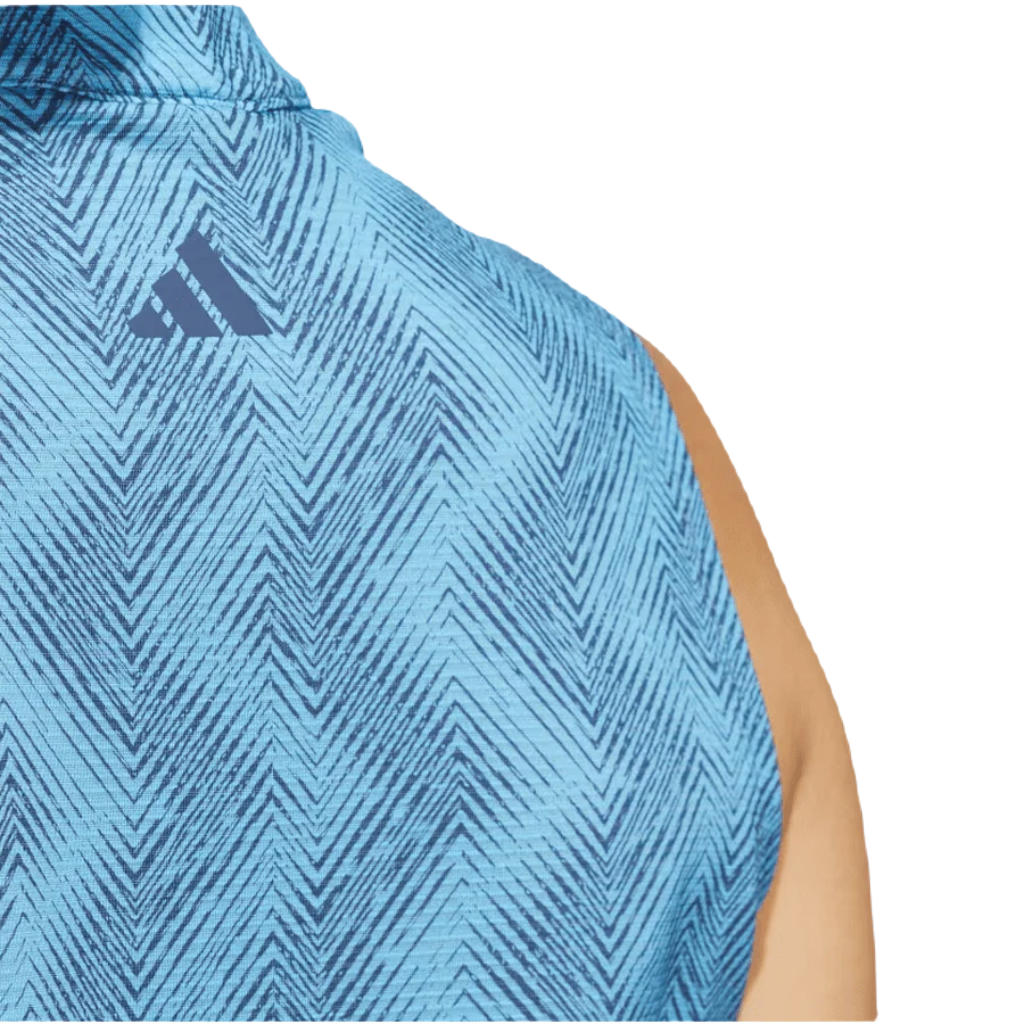 Adidas Ultimate365 Ladies Ottoman Printed Sleeveless Polo Shirt