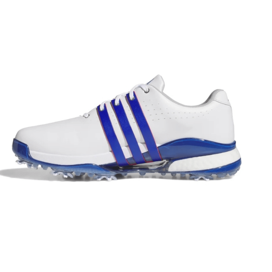 Adidas Tour360 Golf Shoes - White/Royal Blue - Limited Edition