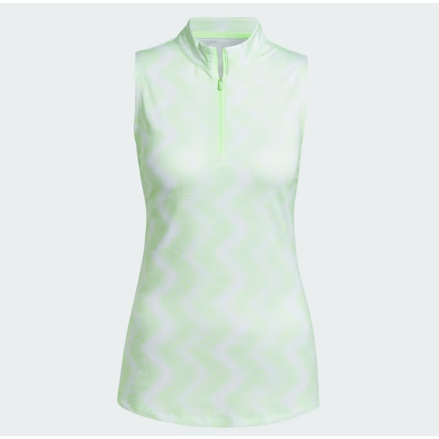 Adidas Ultimate365 Ladies Ottoman Printed Sleeveless Polo Shirt