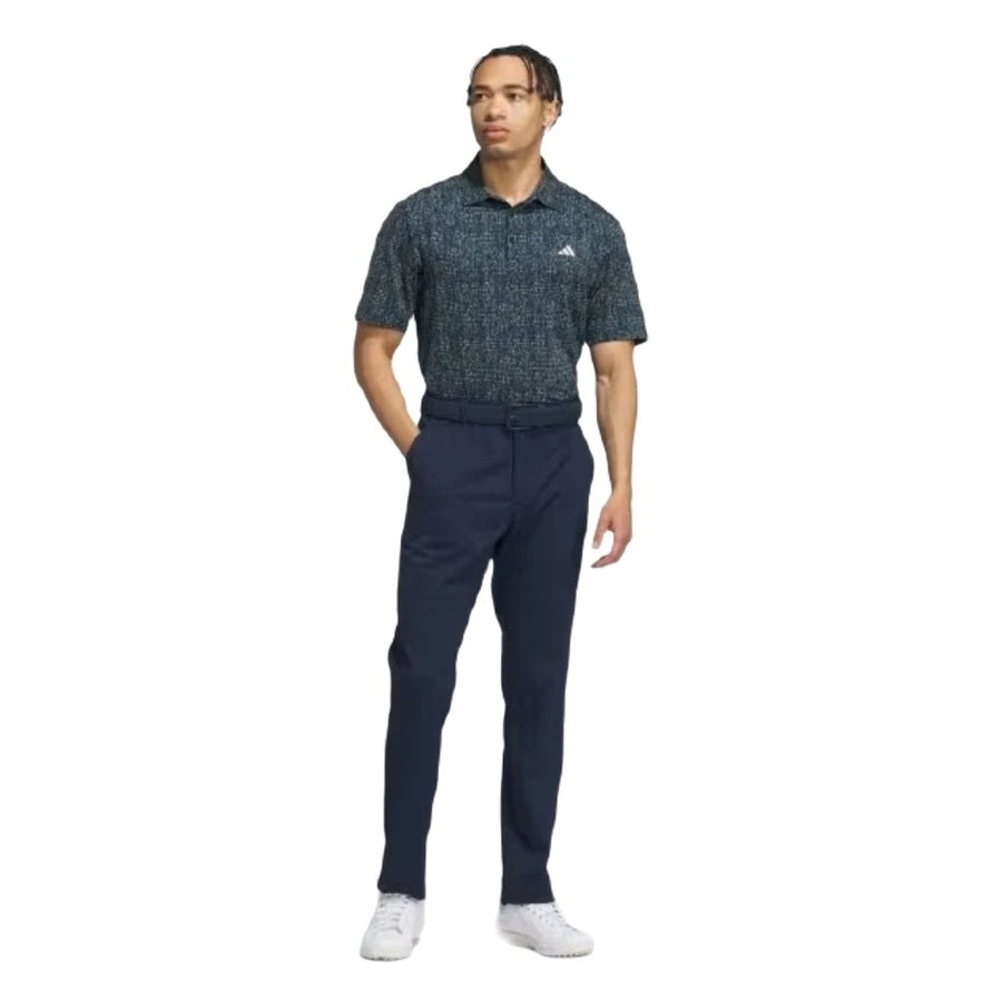 Adidas Ultimate365 Power Grid Print Polo Shirt - Blue | Free Ship