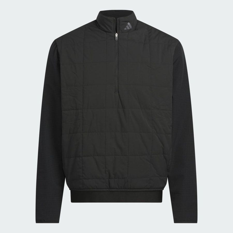 Adidas Ultimate365 Quilted DWR Half Zip Pullover - Black | Free S