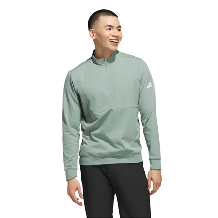 Adidas Ultimate365 Tour Quarter-Zip Pullover - Green | Free Shipp