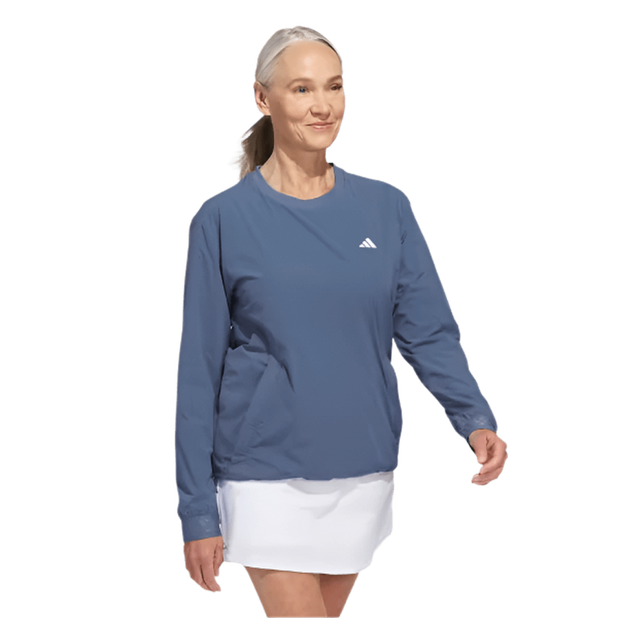Adidas Ladies Ultimate365 Tour WIND.RDY Pullover Sweatshirt - Blu Adidas Ladies Ultimate365 Tour WIND.RDY Pullover Sweatshirt - Blu