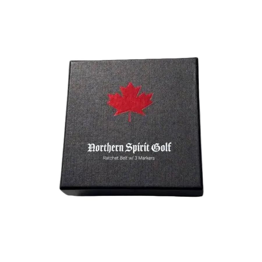 Northern Spirit Leather Ratchet Belt with 3 Ball Markers