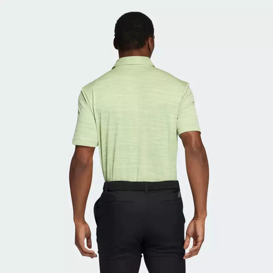 Adidas Space-Dyed Striped Men's Polo Shirt - Green