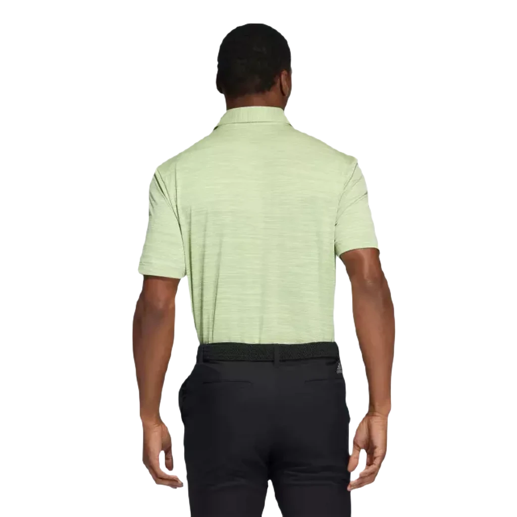 Adidas Space-Dyed Striped Men's Polo Shirt - Green