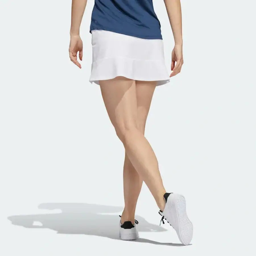 Adidas Ladies Frill Golf Skort - White