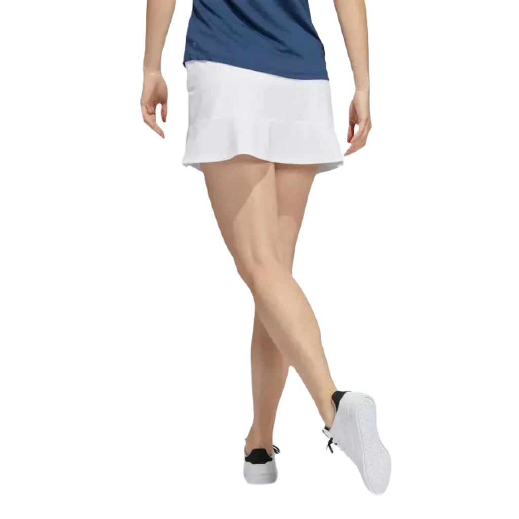 Adidas Ladies Frill Golf Skort - White