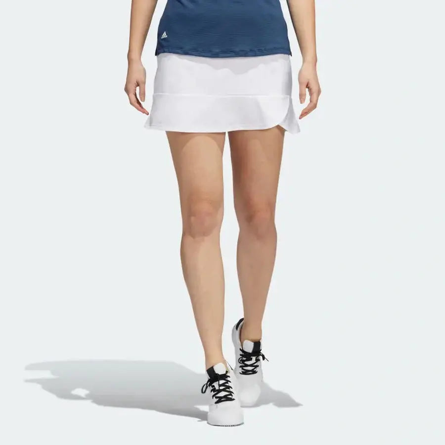 Adidas Ladies Frill Golf Skort - White