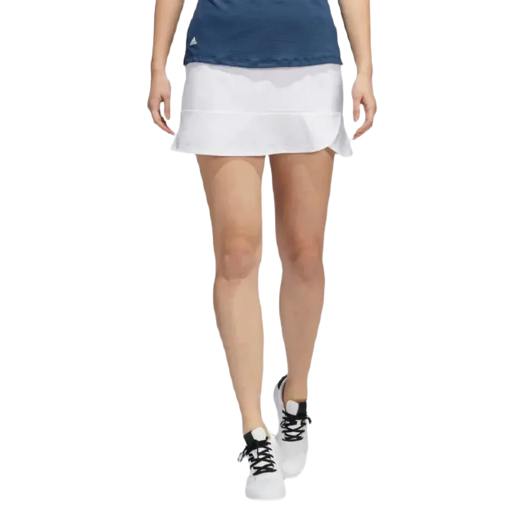 Adidas Ladies Frill Golf Skort - White