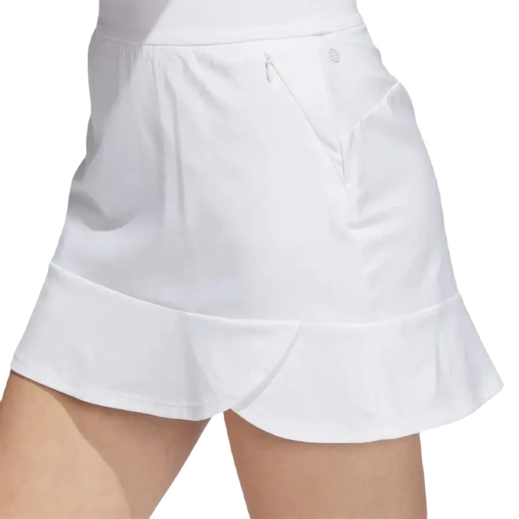 Adidas Ladies Frill Golf Skort - White