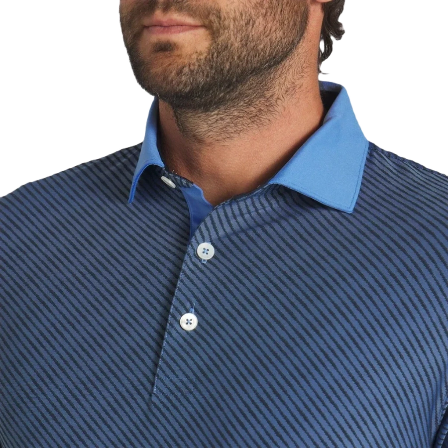 Puma AP Jacquard Stripe Golf Polo - Blue