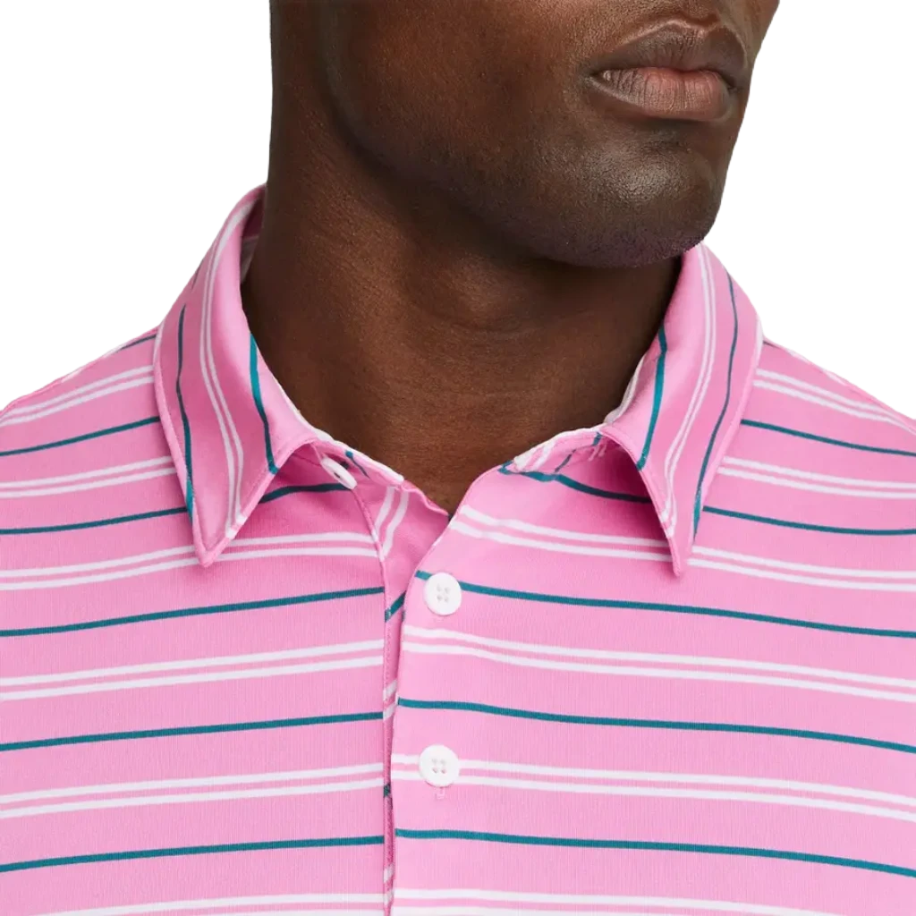 Puma MATTR Striper Golf Polo - Pink