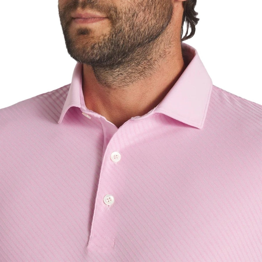 Puma AP Jacquard Stripe Golf Polo - Pink