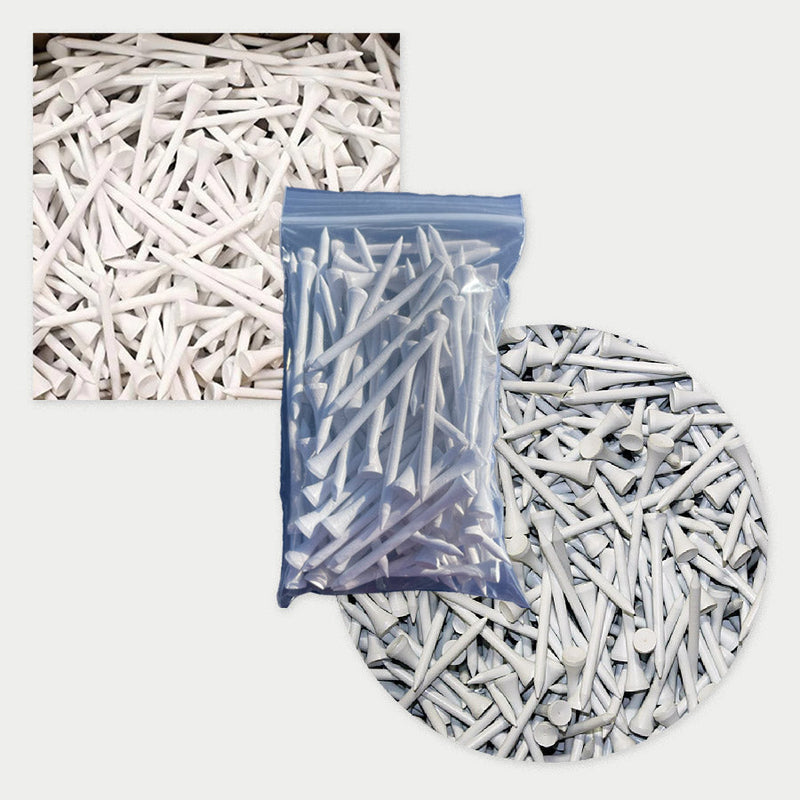 500 x 3-1/4" Wooden White Golf Tees