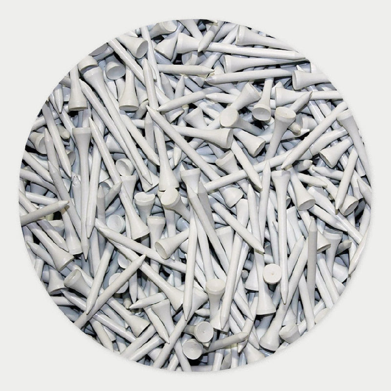 500 x 3-1/4" Wooden White Golf Tees
