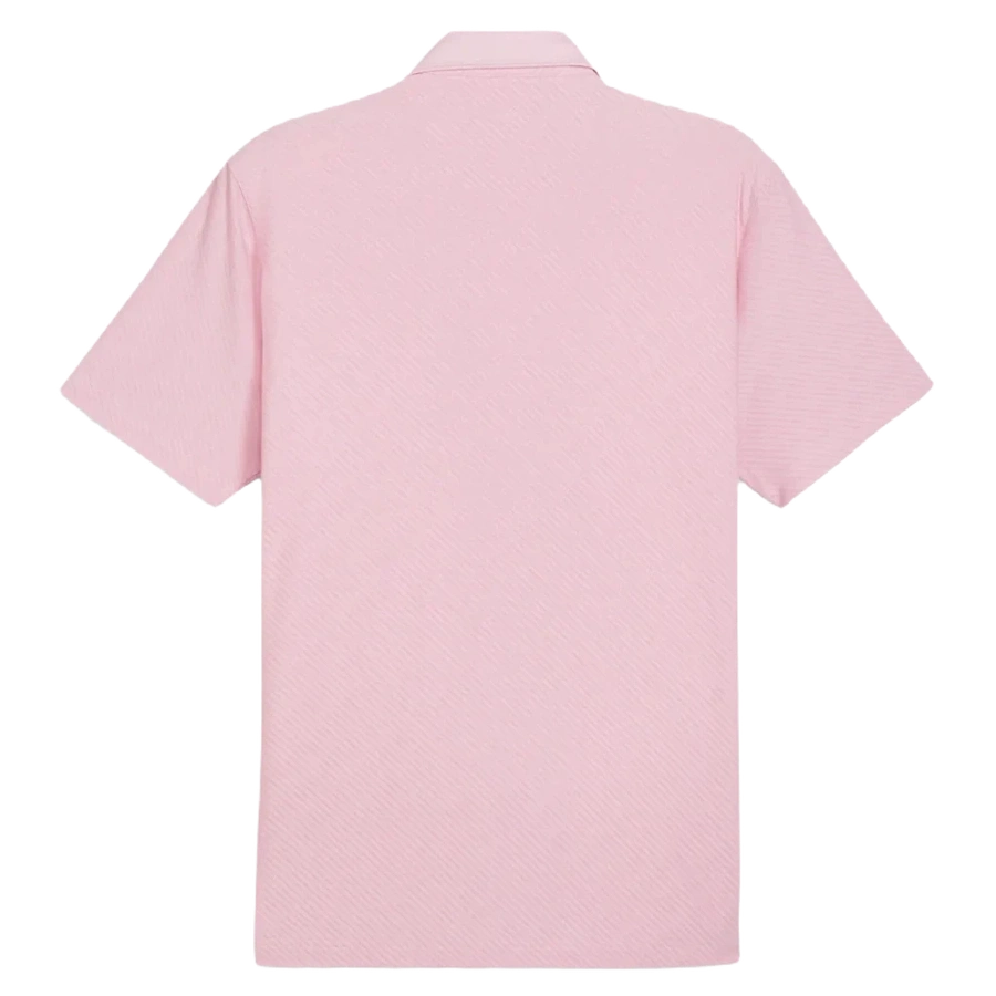 Puma AP Jacquard Stripe Golf Polo - Pink