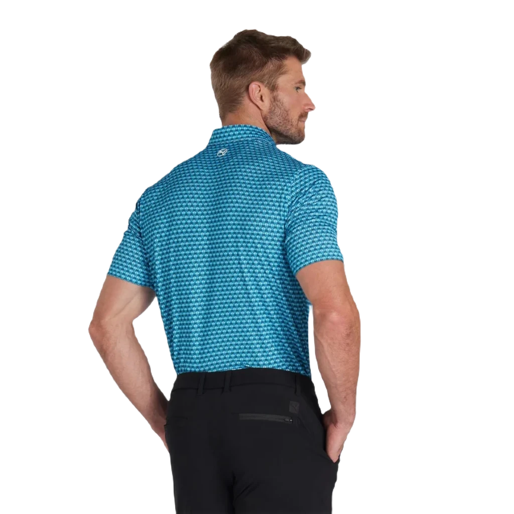 Puma MATTR Palm Deco Golf Polo - Blue